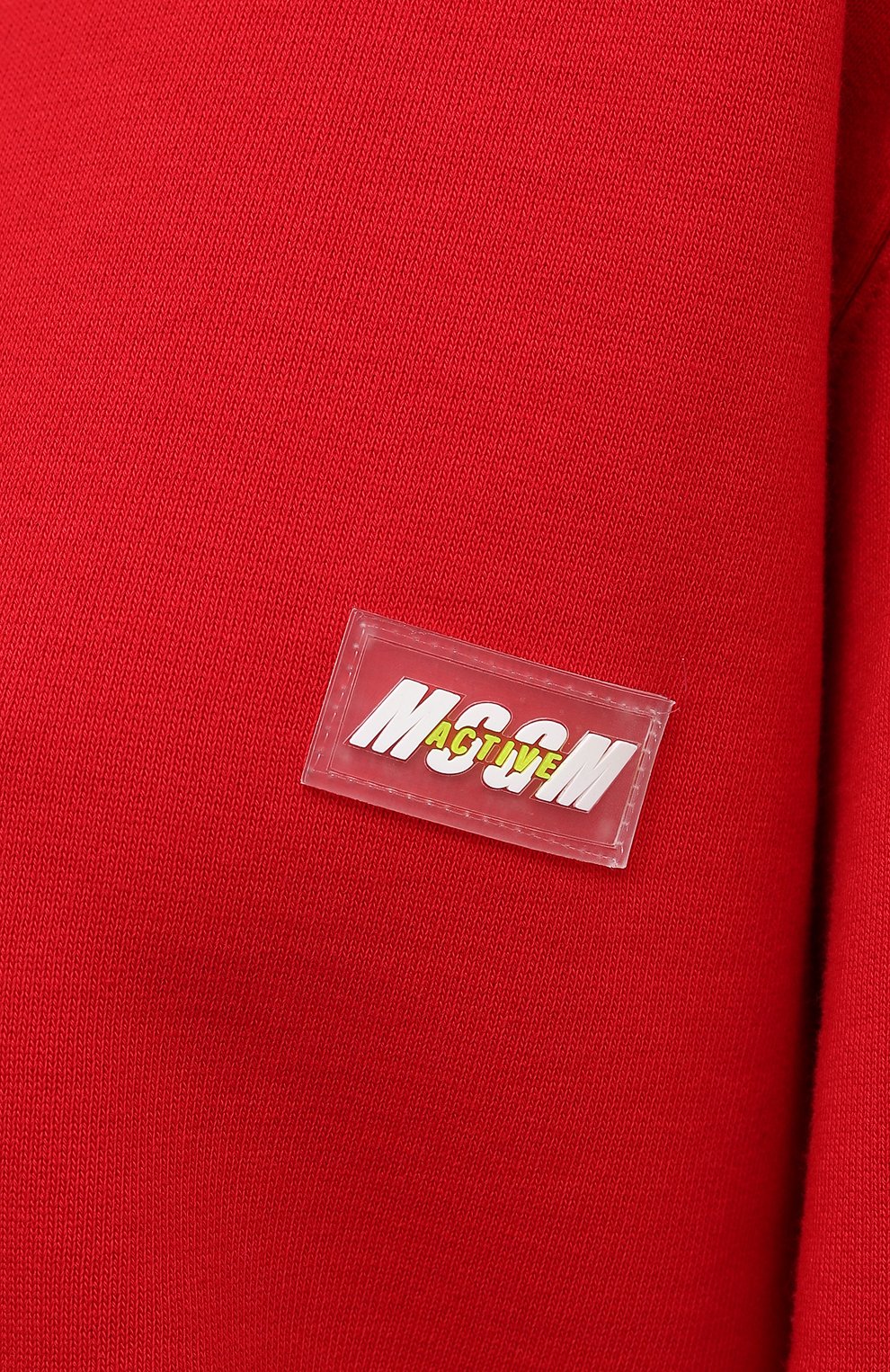 Хлопковое худи MSGM красного цвета по цене 19650 руб., арт. 2945MDM34 207649, фото 5 Хлопковое худи MSGM, арт. 2945MDM34 207649, фото 5