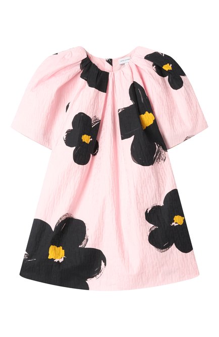 Детское хлопковое платье MARC JACOBS (THE) светло-розового цвета, арт. W60504 | Фото 1 (Материал сплава: Проставлено; Материал внешний: Хлопок; Драгоценные камни: Проставлено; Материал подклада: Хлопок; Рукава: Короткие)