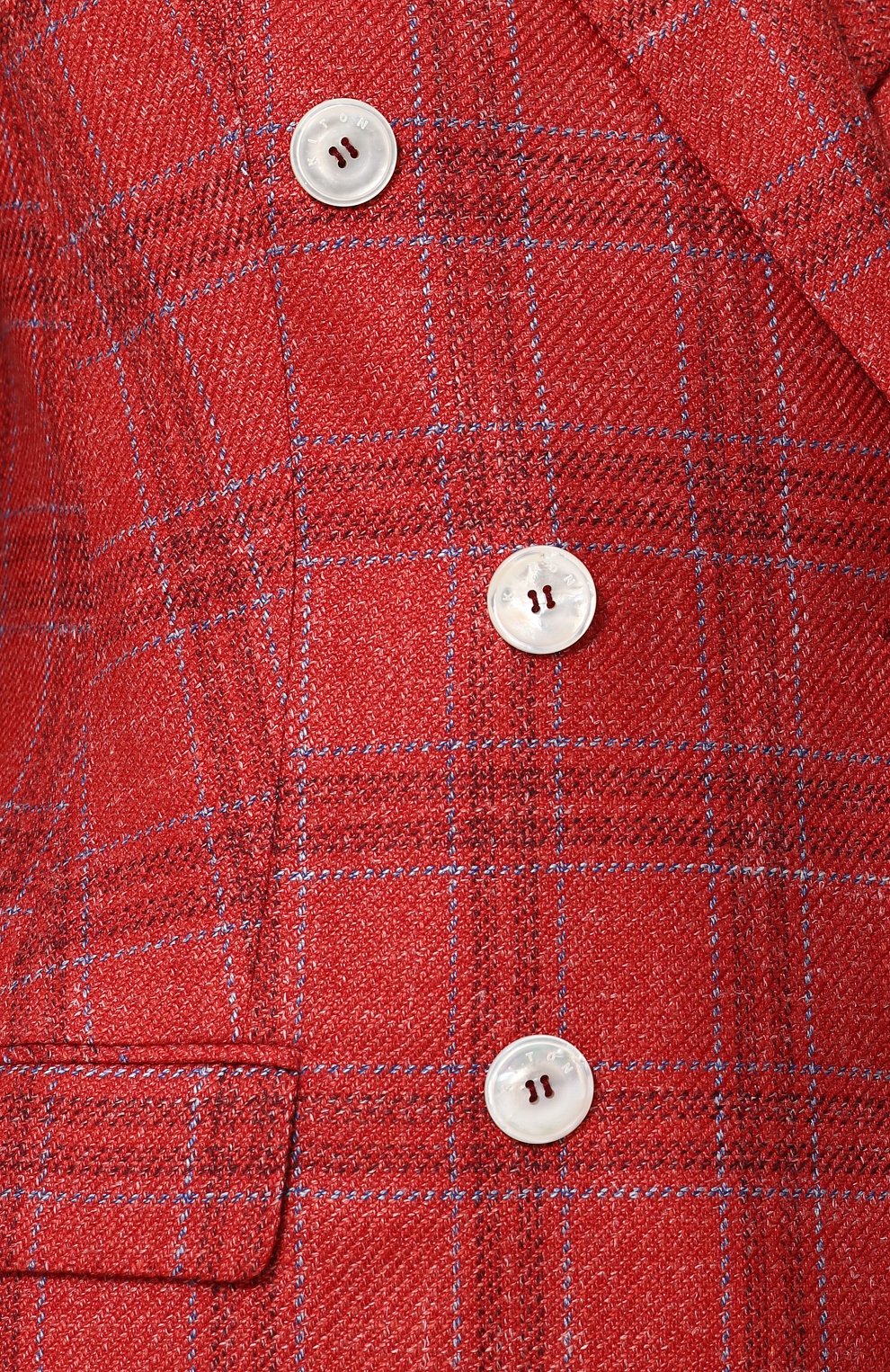 Двубортный жакет в клетку KITON, арт. D36510K06P38, фото 5
