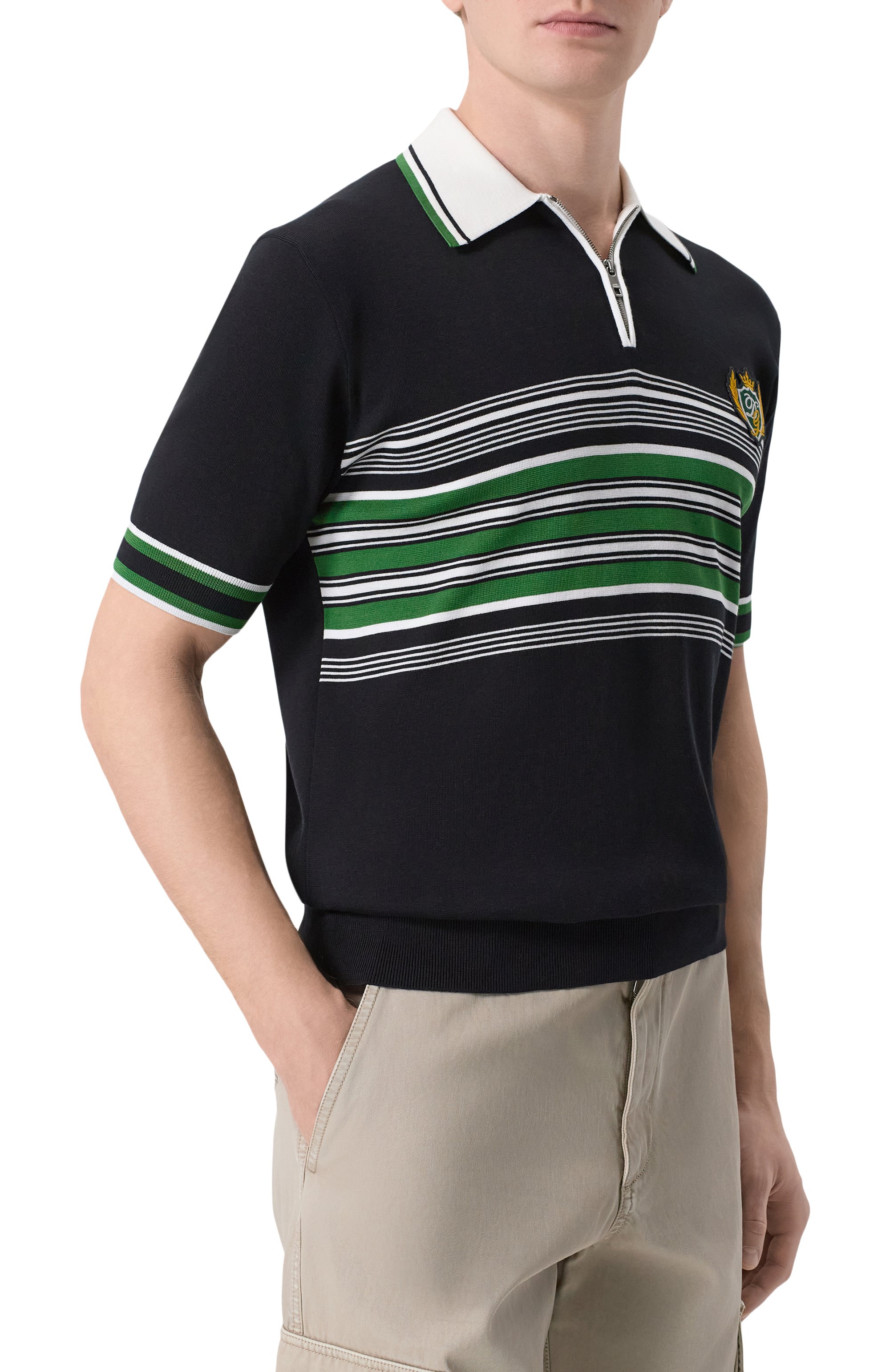 Поло из шелка и хлопка DOLCE & GABBANA, арт. GXZ92Z/JGMFH, фото 3