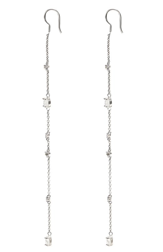 Серьги-цепочки с лунными камнями и топазами Moonka wt-her-mns Серебряный  wt-her-mns Фото 4