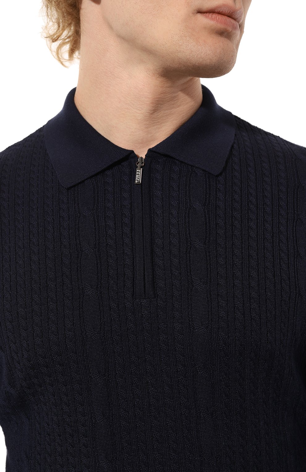 Поло из шерсти и шелка ZILLI, арт. KZP001M0230VBS000, фото 5
