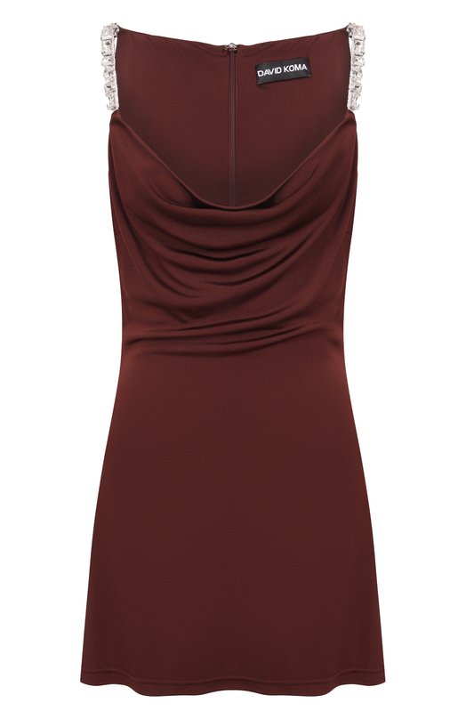 Платье из вискозы David Koma PF25DK81D Бордовый PF25DK81D