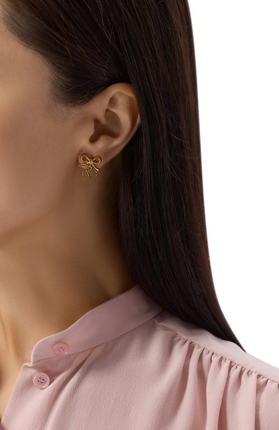 Серьги VALENTINO золотого цвета по цене 28550 руб., арт. 9W0J0BU8/MET, фото 2 Серьги VALENTINO, арт. 9W0J0BU8/MET, фото 2