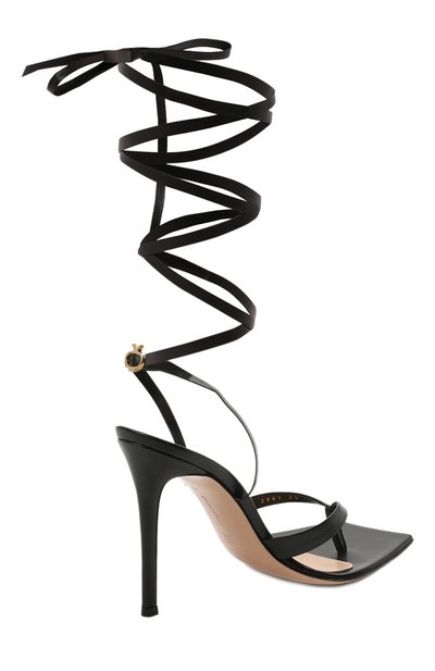 Кожаные босоножки ribbon GIANVITO ROSSI, арт. G32006.15RIC.NAPNER0, фото 4