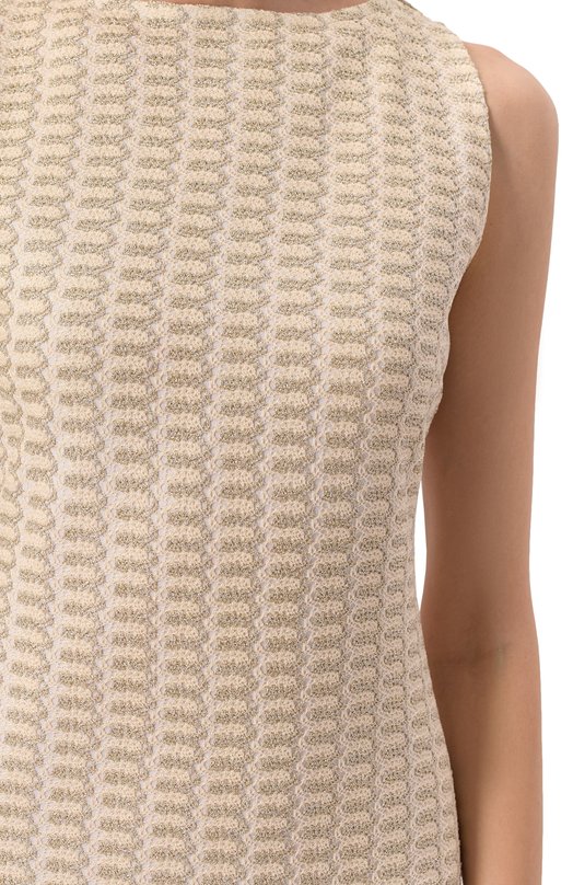 Платье из вискозы Missoni DS25SG1N/BR010R Бежевый  DS25SG1N/BR010R Фото 5