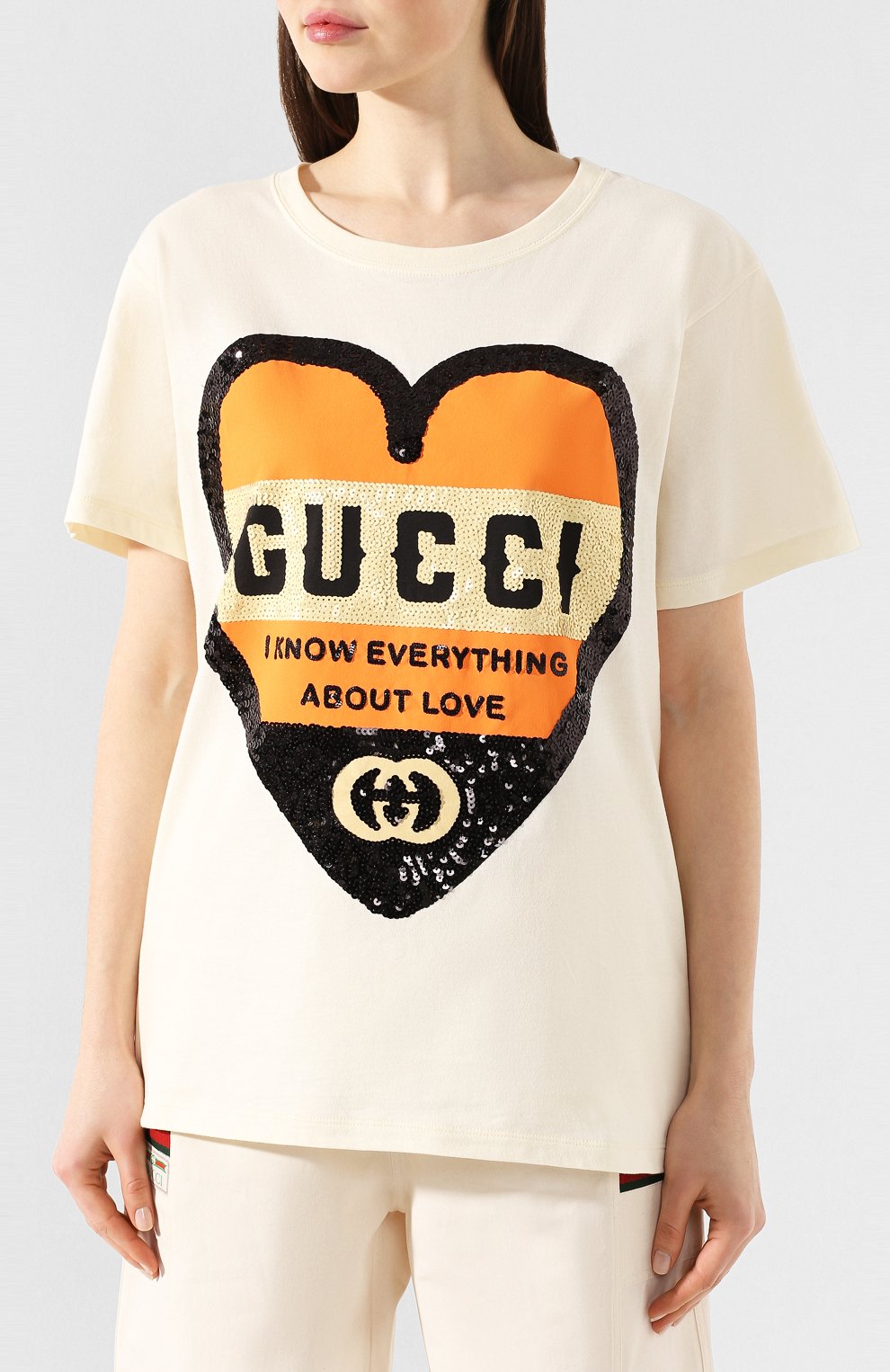 Хлопковая футболка GUCCI, арт. 492347/XJB72, фото 3