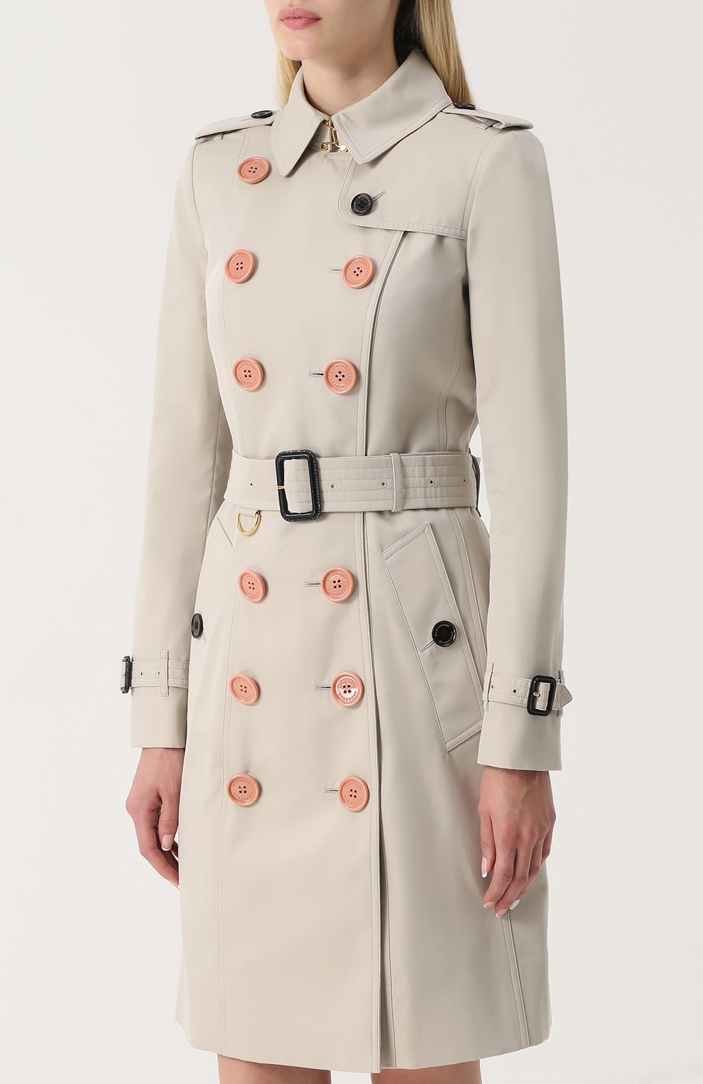 Двубортный приталенный тренч с поясом BURBERRY, арт. 4055698, фото 3