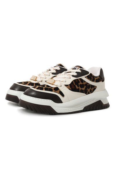 Женские кожаные кроссовки odissea VERSACE, арт. 1016365/1A12173