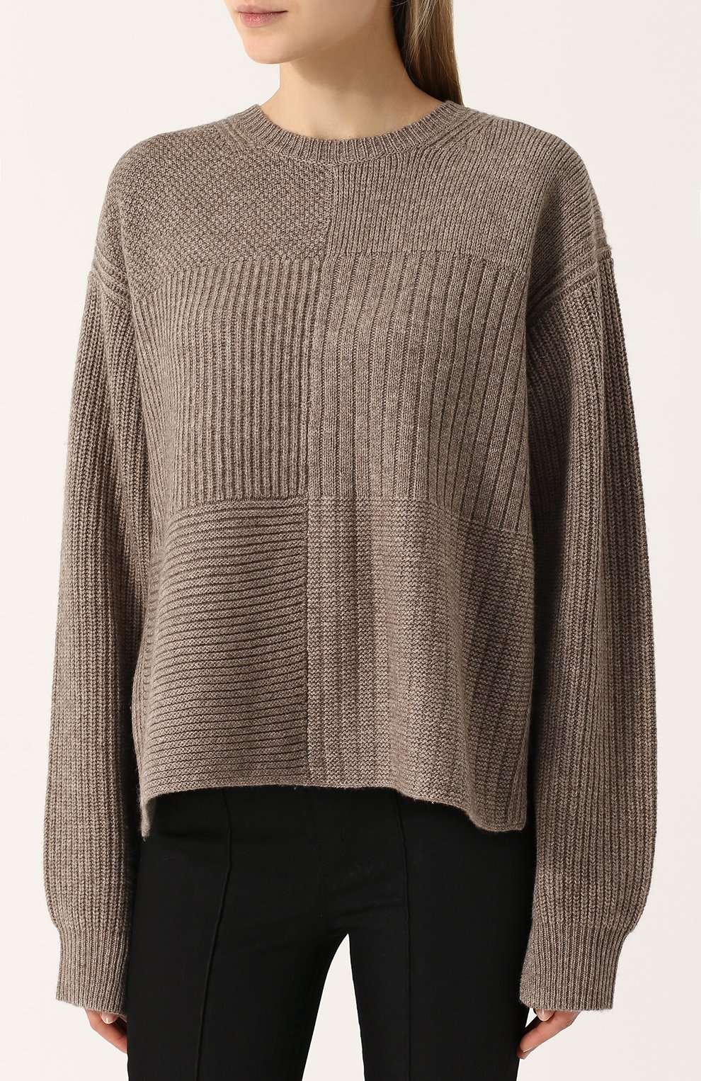 Шерстяной свитер свободного кроя с круглым вырезом HELMUT LANG, арт. H07HW702, фото 3