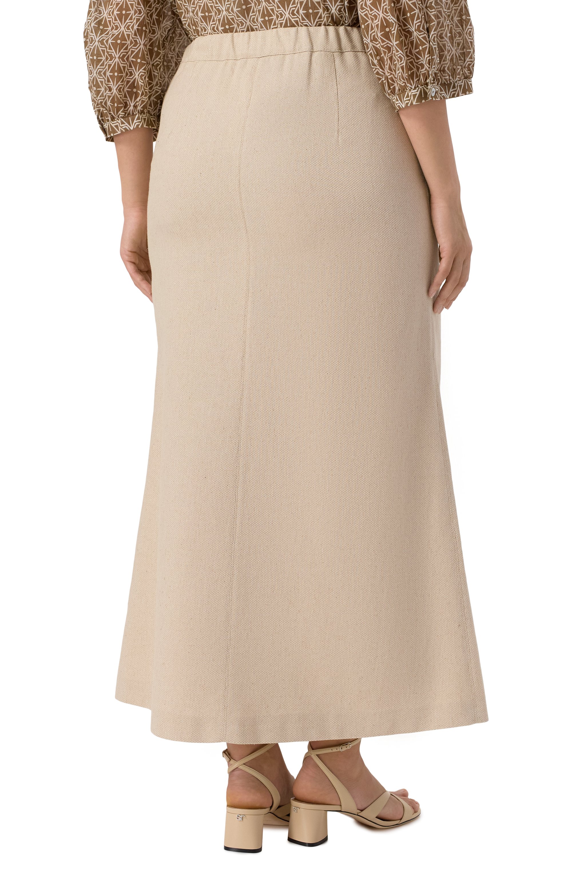 Юбка из хлопка и льна PERSONA BY MARINA RINALDI, арт. SUPERB0, фото 4