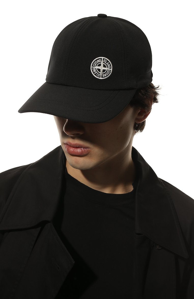 Мужская бейсболка STONE ISLAND черного цвета, арт. 761599227 | Фото 2 (Материал: Текстиль, Синтетический материал; Нос: Не проставлено)