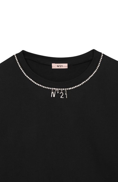 Хлопковый свитшот N21 черного цвета по цене 18650 руб., арт. N210CR/N0487, фото 3 Хлопковый свитшот N21, арт. N210CR/N0487, фото 3