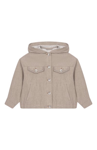 Куртка изо льна и вискозы BRUNELLO CUCINELLI, арт. BL1360459A