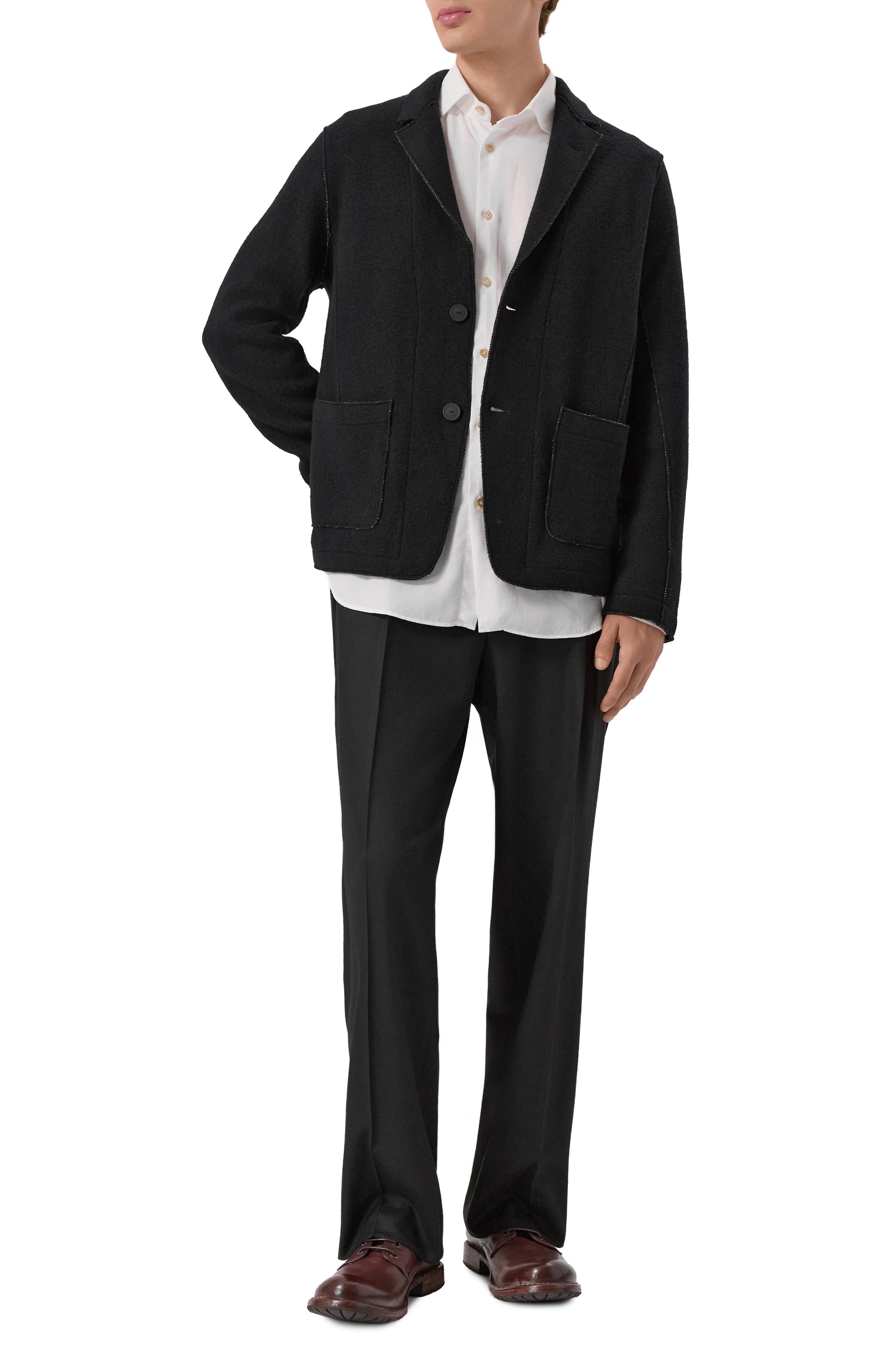 Кожаные дерби MOMA темно-коричневого цвета по цене 45400 руб., арт. 54405A-KU, фото 2 Кожаные дерби MOMA, арт. 54405A-KU, фото 2