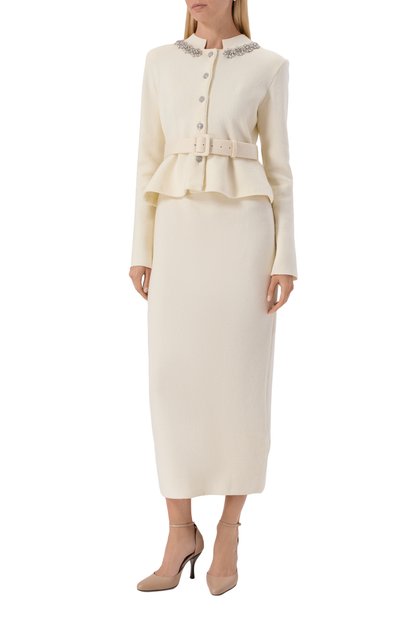 Платье из шерсти и хлопка SELF-PORTRAIT, арт. AW25138MC, фото 3