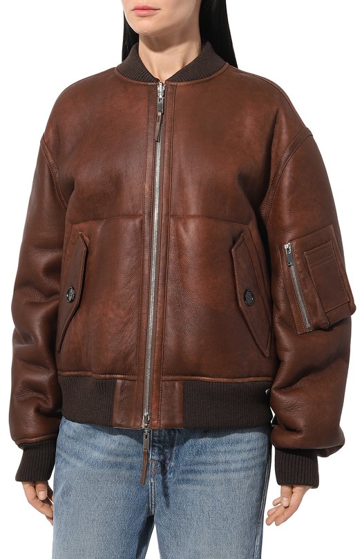 Бомбер из овчины Anne Vest FW24/01/33960/07 Коричневый  FW24/01/33960/07 Фото 3