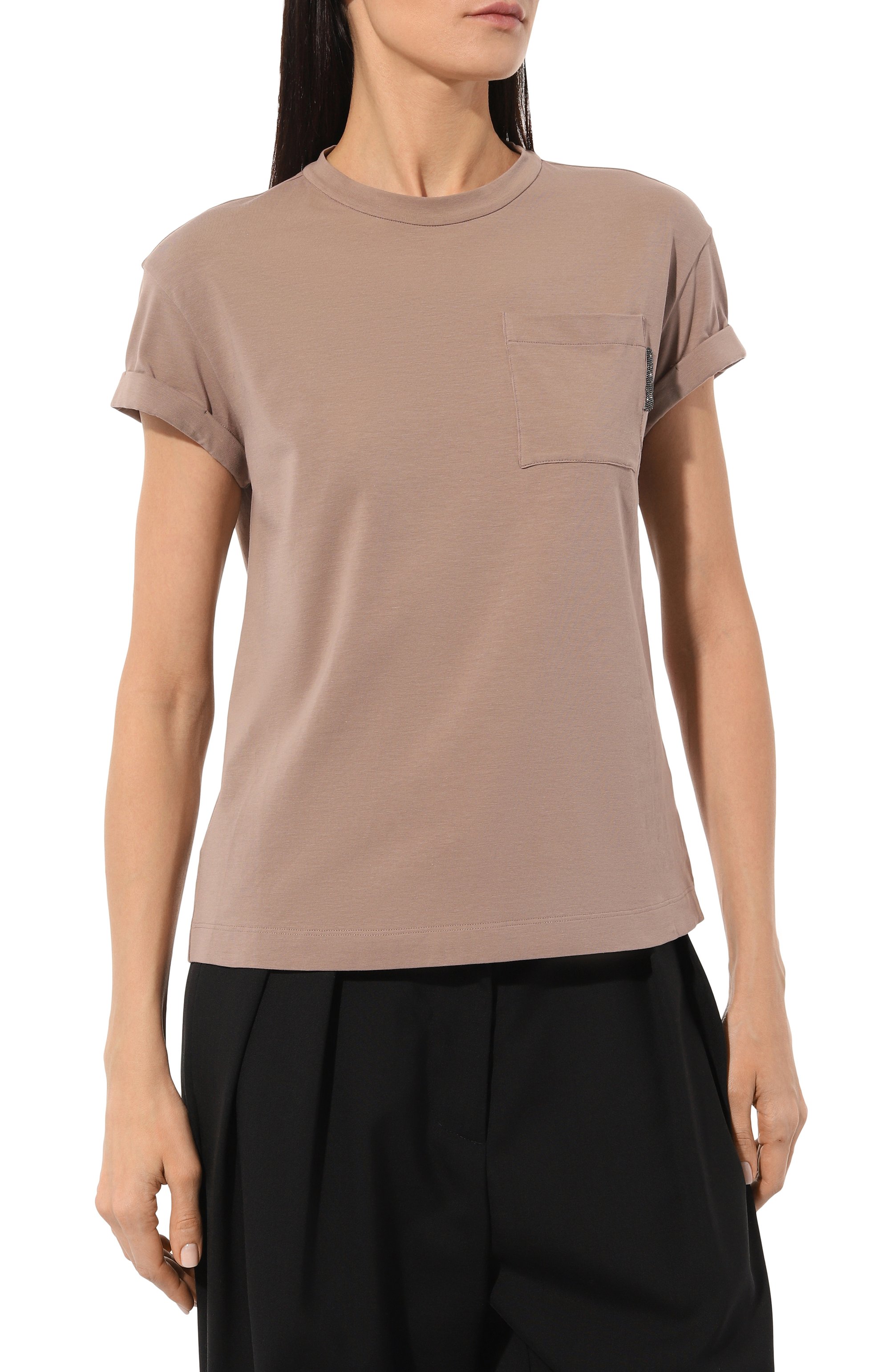 Хлопковая футболка BRUNELLO CUCINELLI, арт. M0T18BB300, фото 3