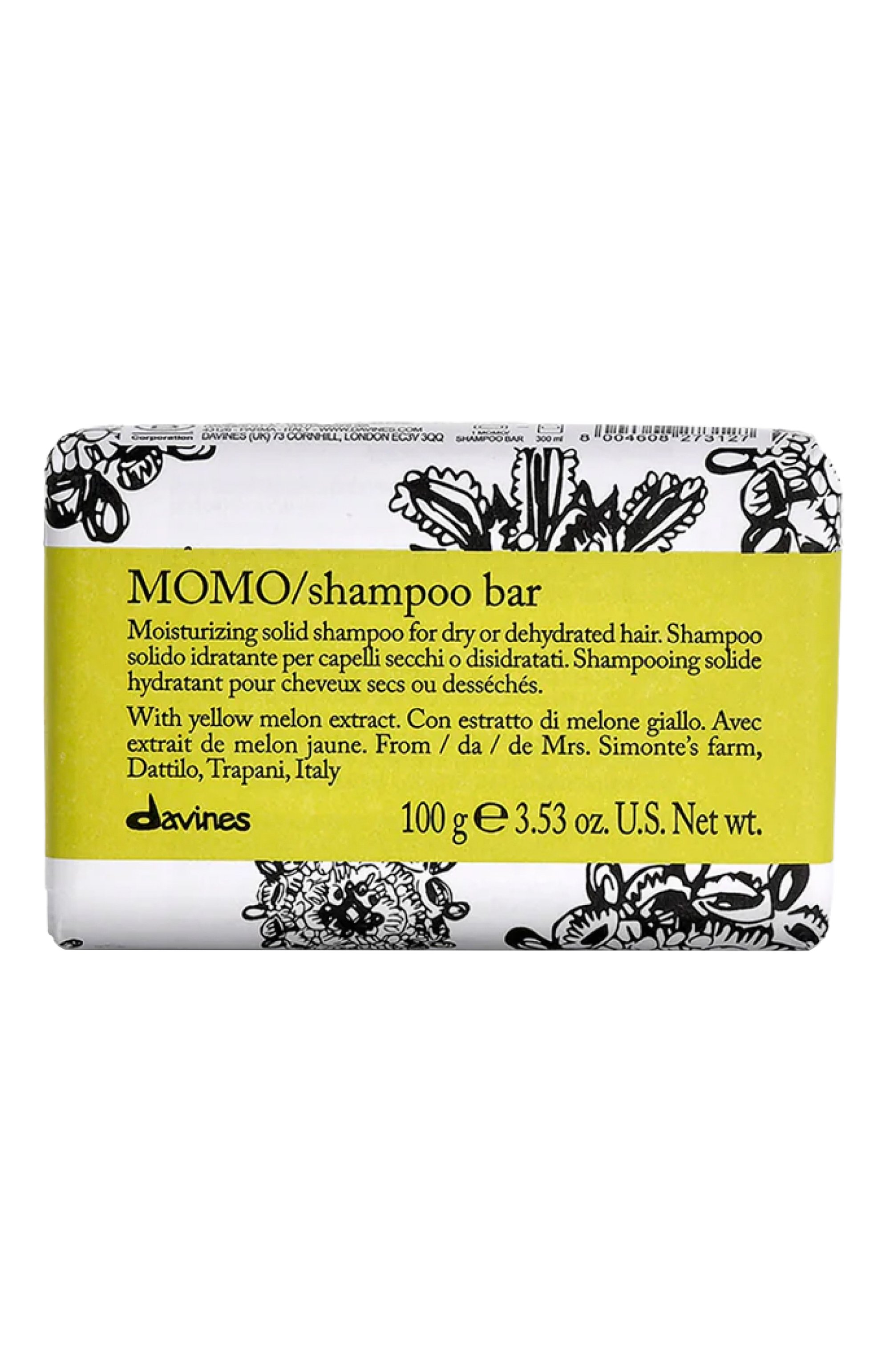 Твёрдый шампунь для глубокого увлажнения волос momo (100g) DAVINES, арт. 75579, фото 1