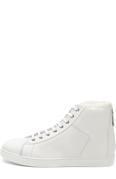 Высокие кожаные кеды на молнии с внутренней меховой отделкой GIANVITO ROSSI, арт. S20391.M1WHT.B0XBIAN, фото 3