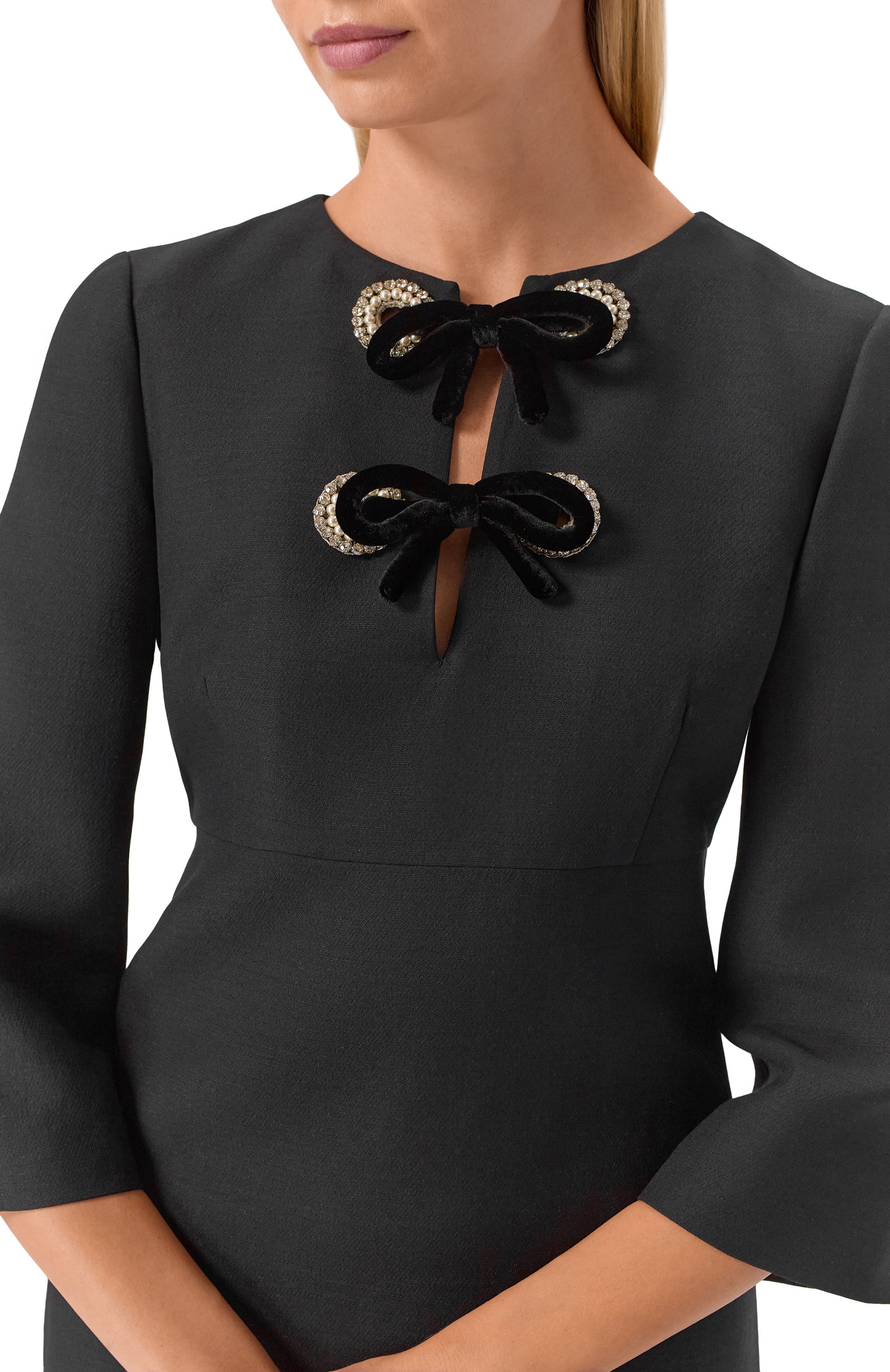 Платье из шерсти и шелка VALENTINO, арт. 8B3VAHF0/1CF, фото 4