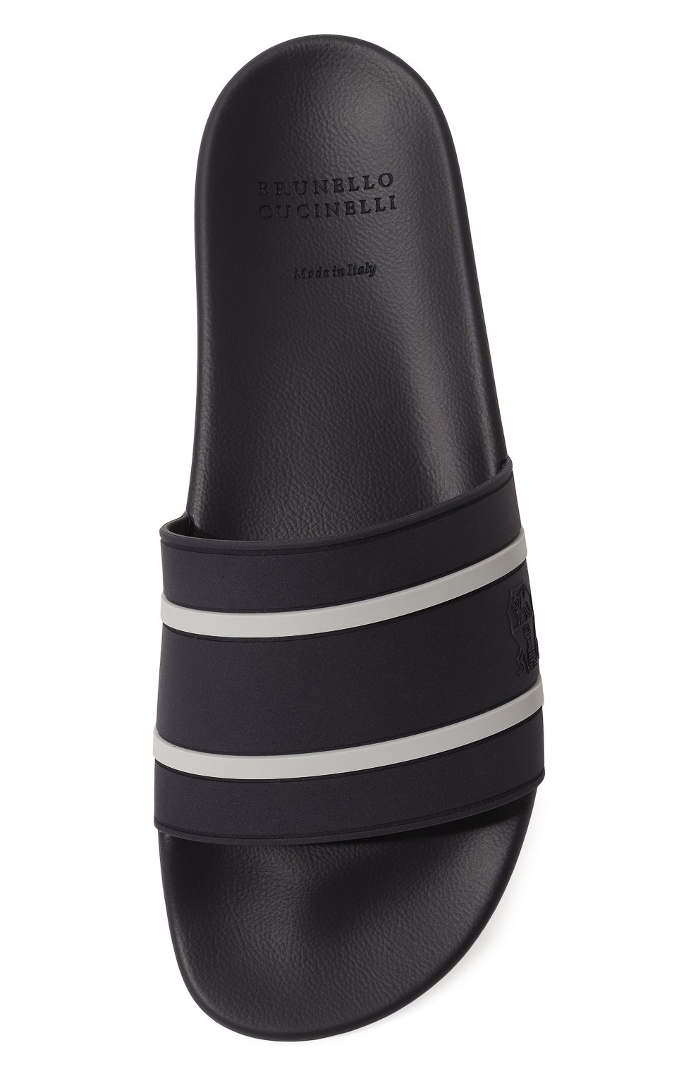 Шлепанцы BRUNELLO CUCINELLI темно-синего цвета по цене 39950 руб., арт. MZUP0SR302, фото 6 Шлепанцы BRUNELLO CUCINELLI, арт. MZUP0SR302, фото 6