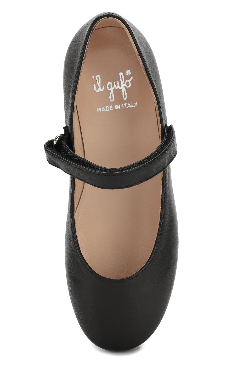 Кожаные балетки с застежкой велькро IL GUFO черного цвета по цене 19950 руб., арт. G289/VITELL0 NAPPAC0L0RS/31-34, фото 4 Кожаные балетки с застежкой велькро IL GUFO, арт. G289/VITELL0 NAPPAC0L0RS/31-34, фото 4