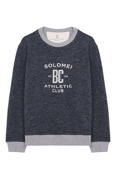 Свитшот из хлопка и льна BRUNELLO CUCINELLI, арт. BR831E502B