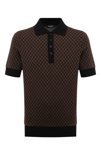 Мужское хлопковое поло BALMAIN, арт. BH0GB070/JH18