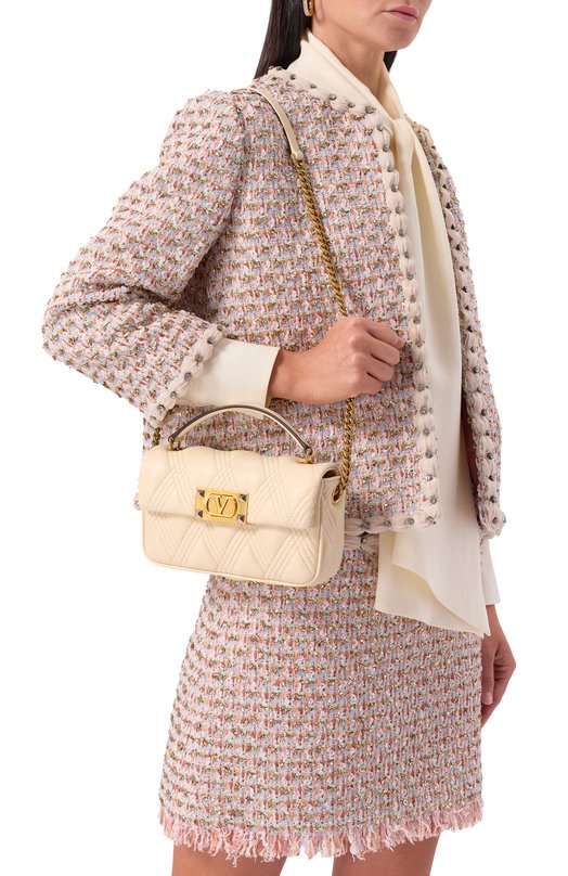 Сумка Quiltie 67 small Valentino 7W2B0R96/XCA Кремовый  7W2B0R96/XCA Фото 2