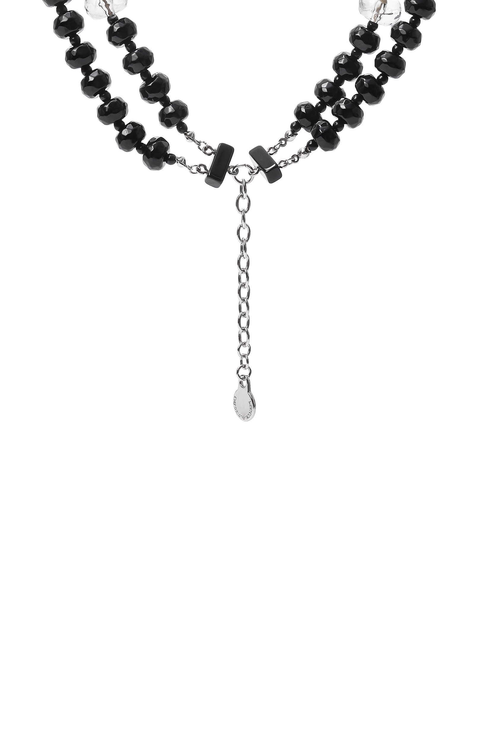 Колье EMPORIO ARMANI черного цвета по цене 29950 руб., арт. EW000823 AF12510, фото 4 Колье EMPORIO ARMANI, арт. EW000823 AF12510, фото 4