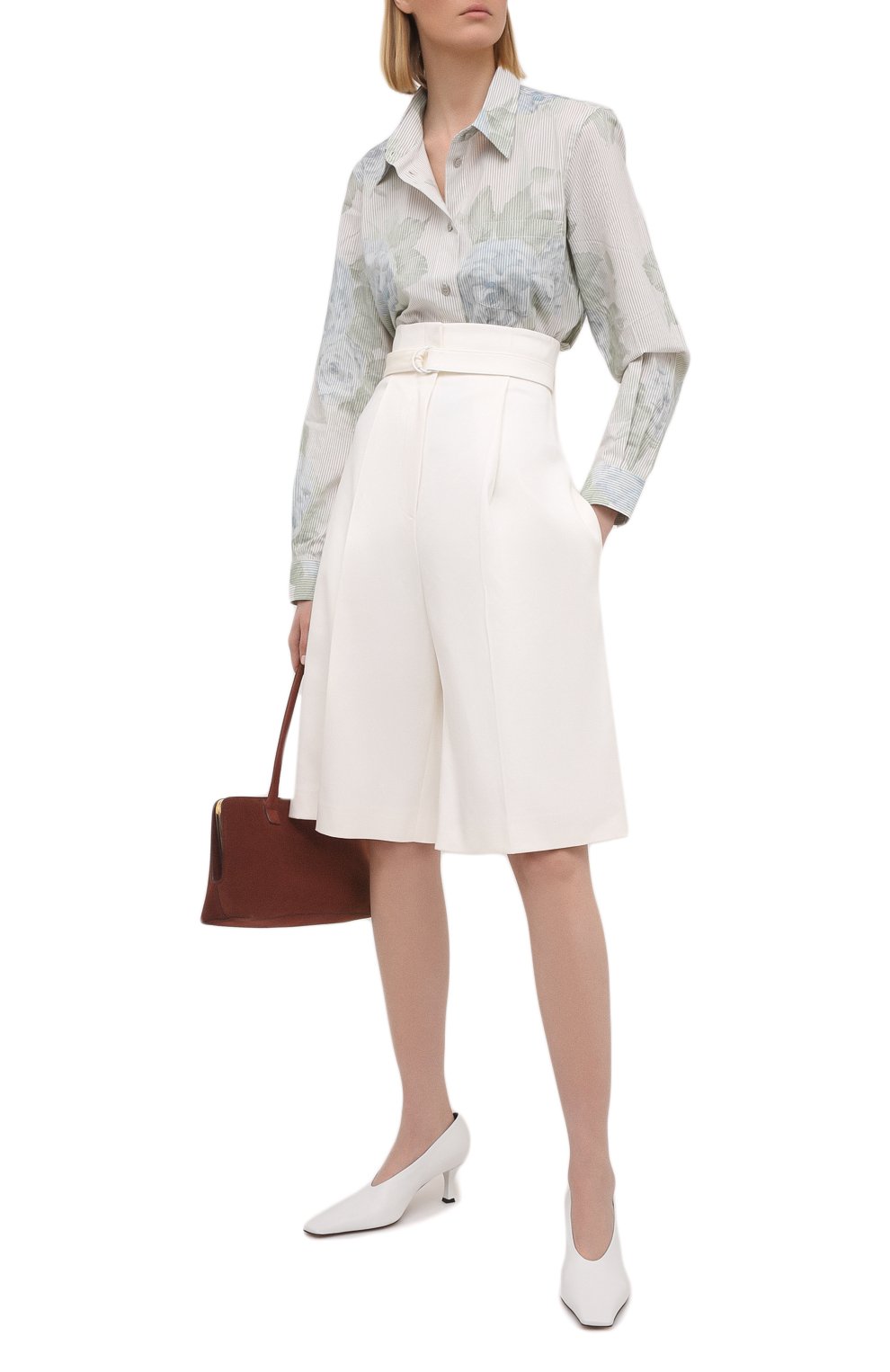 Хлопковые шорты PHILOSOPHY DI LORENZO SERAFINI белого цвета по цене 39200 руб., арт. A0318/722, фото 2 Хлопковые шорты PHILOSOPHY DI LORENZO SERAFINI, арт. A0318/722, фото 2