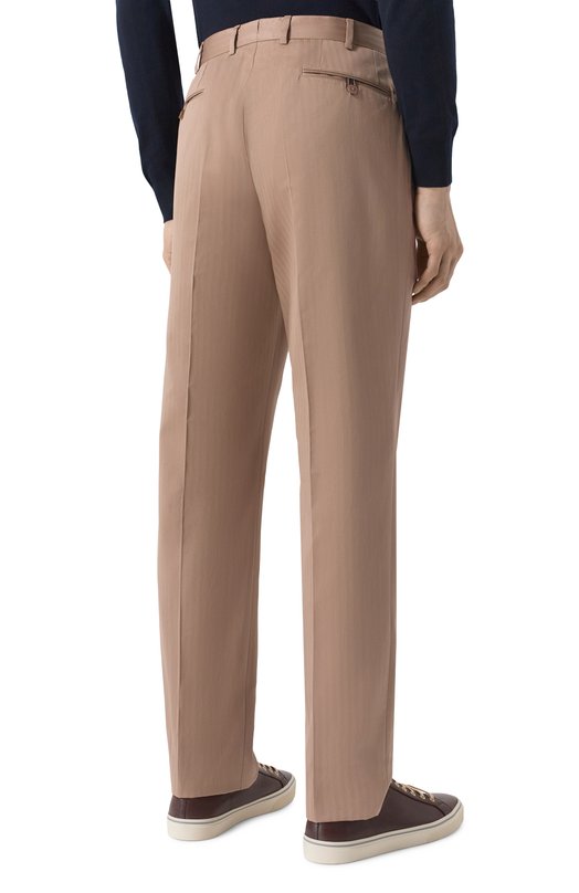 Хлопковые брюки Brioni RPCW0L/PD010 Бежевый  RPCW0L/PD010 Фото 4