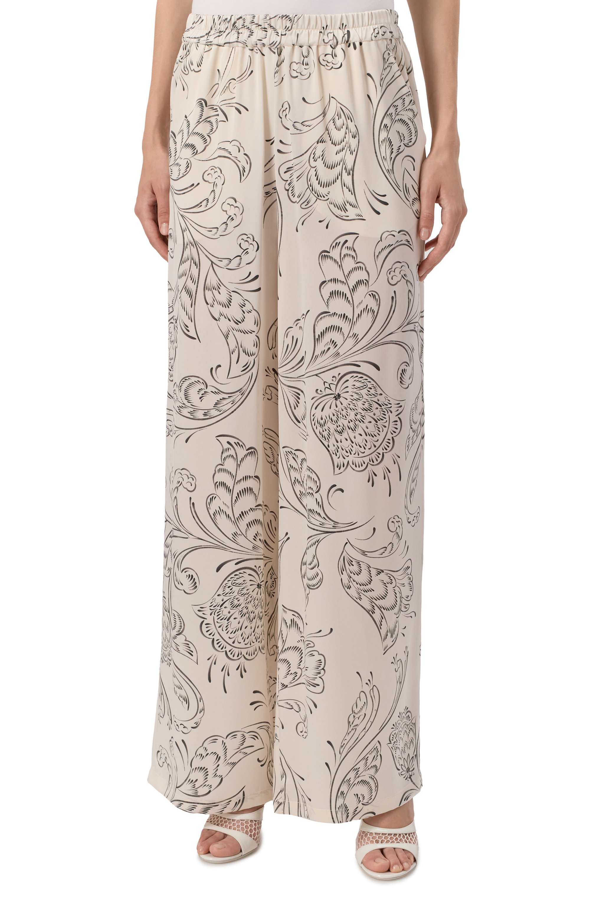 Шелковые брюки ХОХЛОМА Х АЛЕНА АХМАДУЛЛИНА, арт. WTP2112, фото 3