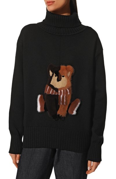 Шерстяной свитер с меховой отделкой COLOR TEMPERATURE, арт. М-1/511, фото 3