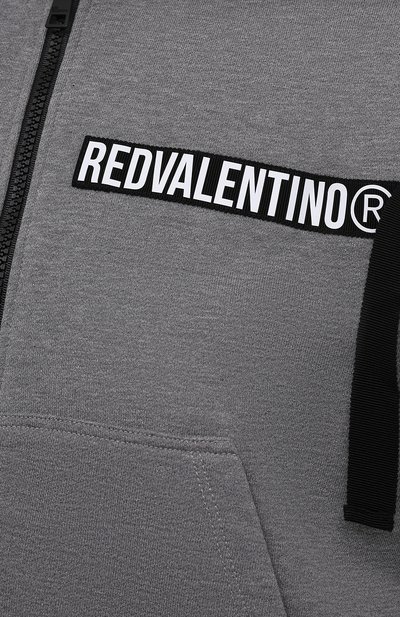 Хлопковая толстовка REDVALENTINO серого цвета по цене 43650 руб., арт. WR0MF08E/68H, фото 5 Хлопковая толстовка REDVALENTINO, арт. WR0MF08E/68H, фото 5