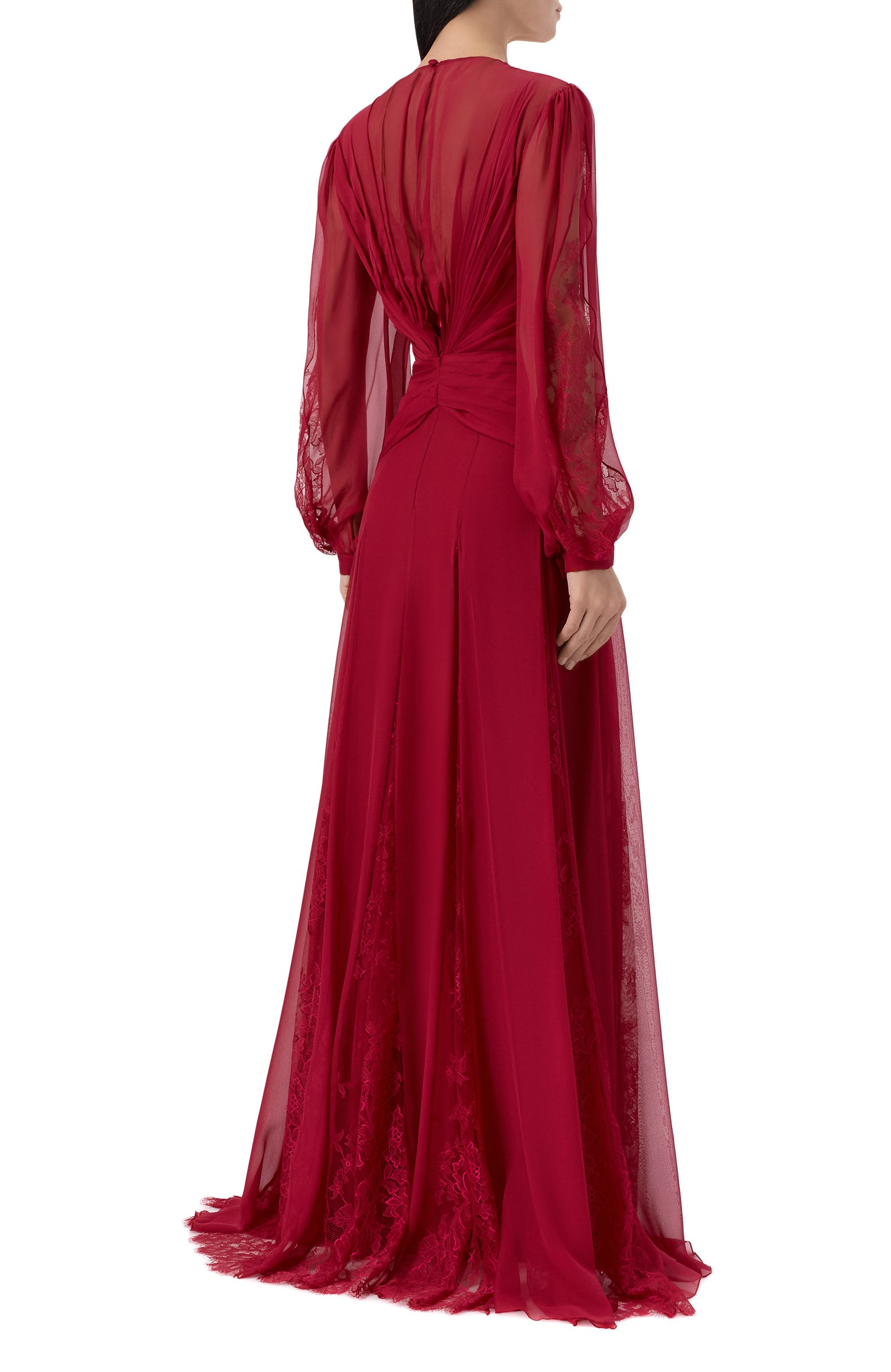 Шелковое платье ZUHAIR MURAD бордового цвета по цене 560500 руб., арт. PDR26050/CHSI028, фото 3 Шелковое платье ZUHAIR MURAD, арт. PDR26050/CHSI028, фото 3