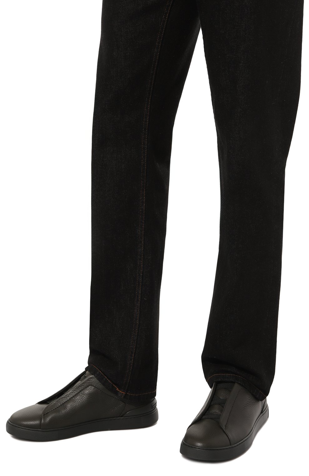 Кожаные кеды triple stitch ZEGNA, арт. LHCV0/S4667Z, фото 3