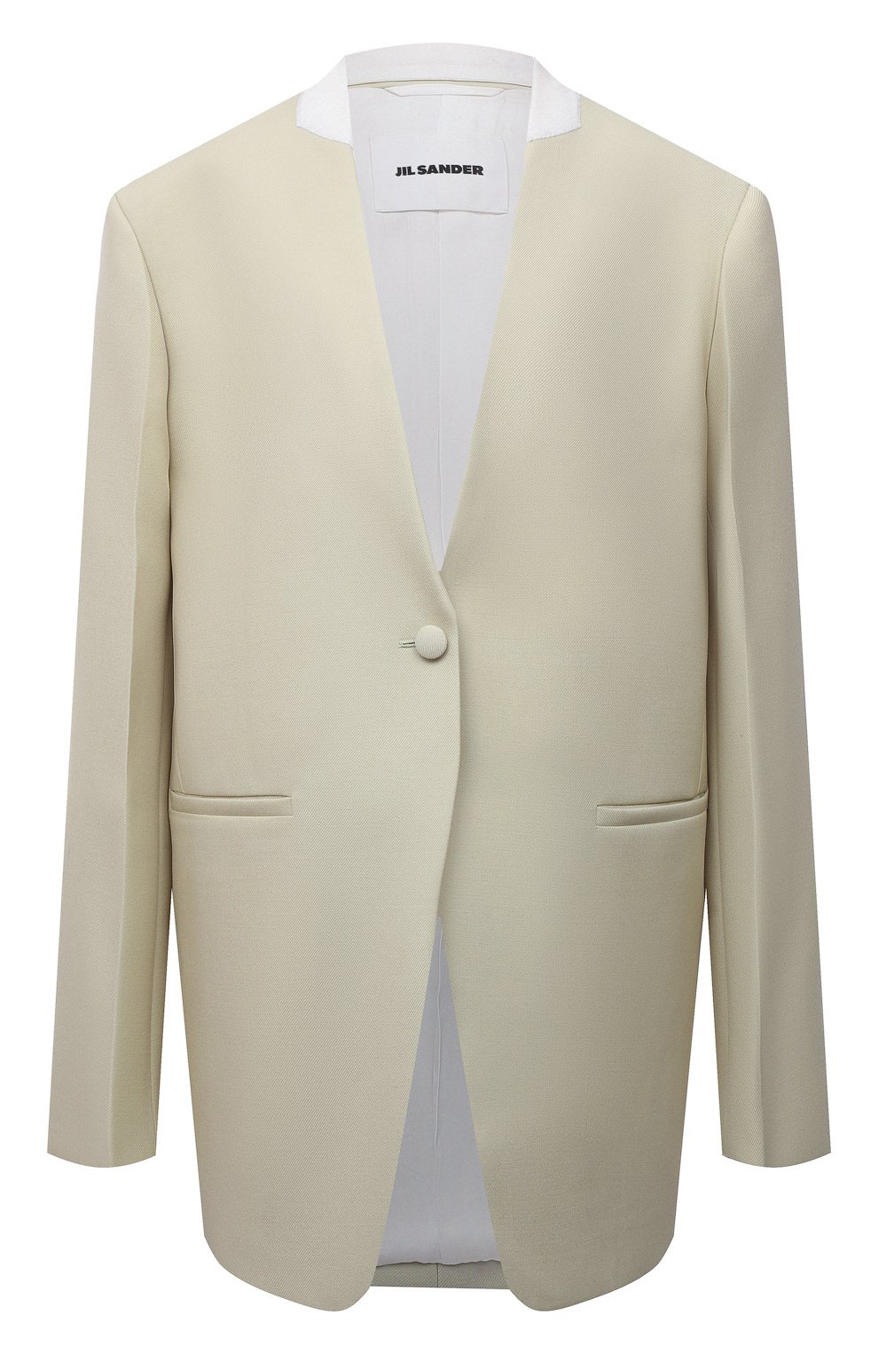Шерстяной жакет JIL SANDER светло-зеленого цвета по цене 229500 руб., арт. JSWT135710-WT201000, фото 1 Шерстяной жакет JIL SANDER, арт. JSWT135710-WT201000, фото 1