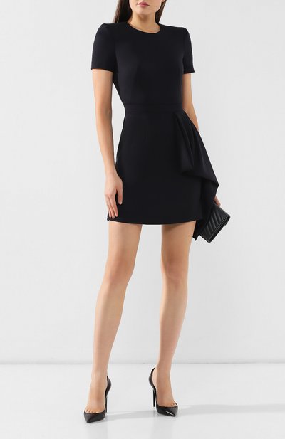 Шерстяное платье ALEXANDER MCQUEEN синего цвета по цене 177500 руб., арт. 580749/QJAAC, фото 2 Шерстяное платье ALEXANDER MCQUEEN, арт. 580749/QJAAC, фото 2