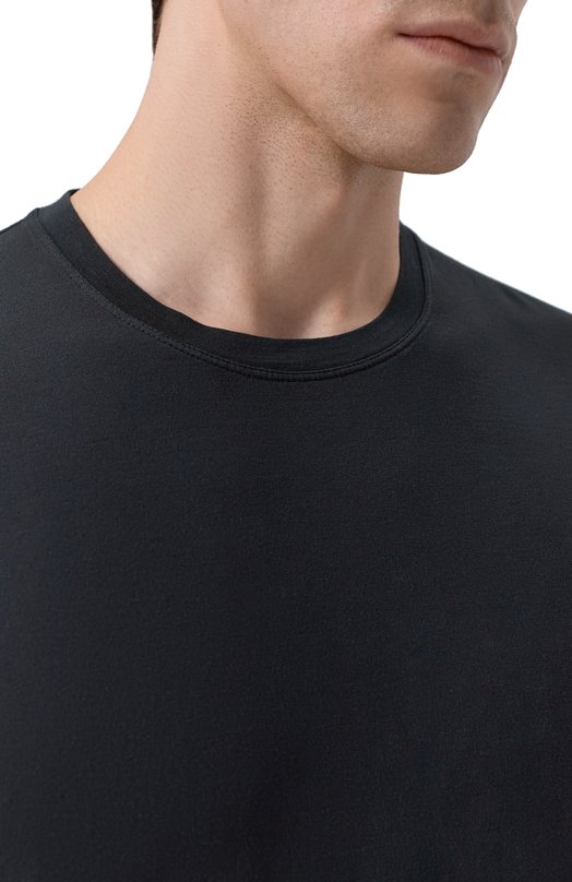 Футболка из шелка и хлопка Kiton UMK0874 Чёрный  UMK0874 Фото 5