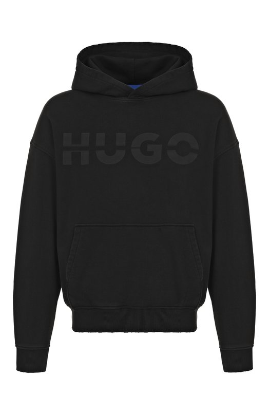 Хлопковое худи HUGO Blue 50546532 Чёрный 50546532