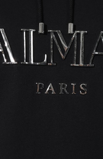Хлопковый пуловер BALMAIN черного цвета по цене 94750 руб., арт. RF13712/M064, фото 5 Хлопковый пуловер BALMAIN, арт. RF13712/M064, фото 5