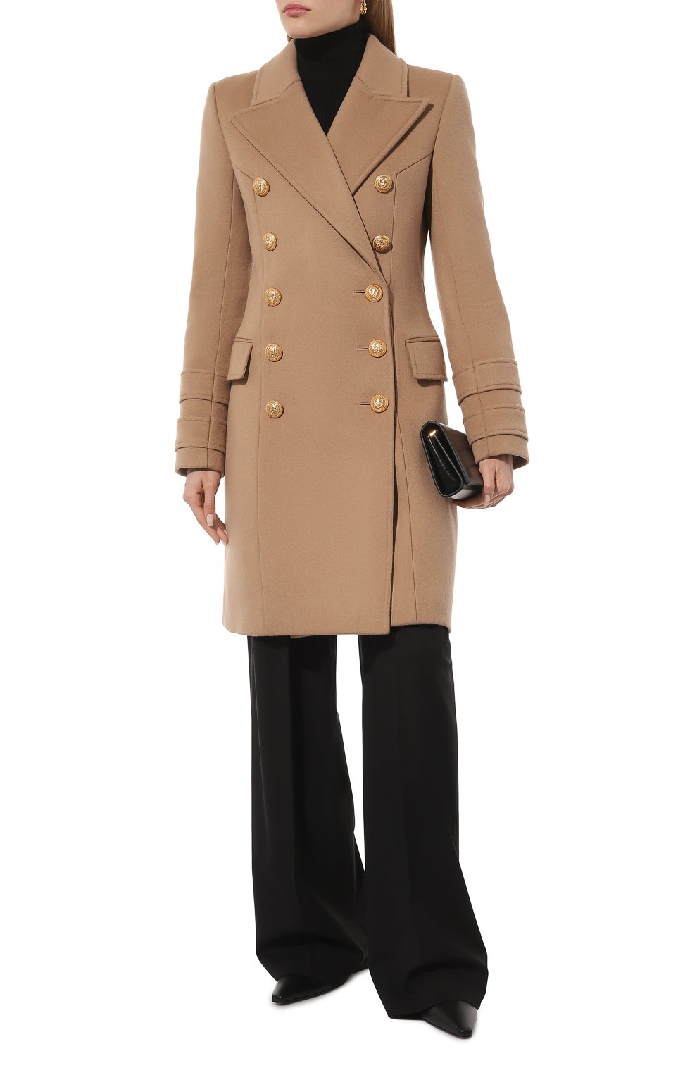 Шерстяное пальто BALMAIN, арт. YF0UB065WB50, фото 2