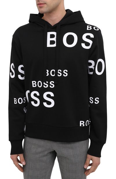 Хлопковое худи BOSS, арт. 50438271, фото 3