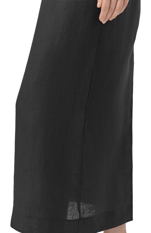 Льняная юбка 12 STOREEZ 137452 Чёрный  137452 Фото 5