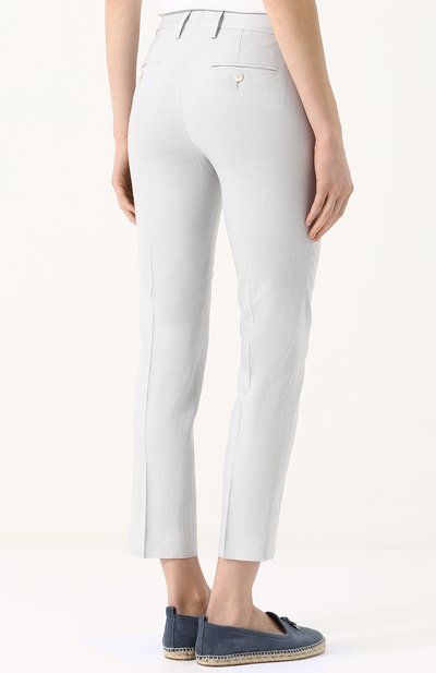 Укороченные брюки из смеси льна и вискозы KITON, арт. D38103K09G55, фото 4