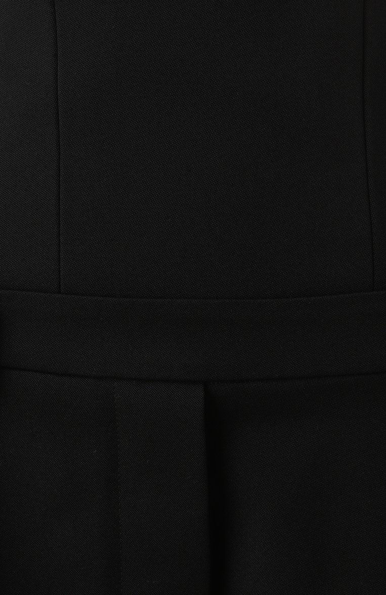 Женский шерстяной комбинезон VALENTINO черного цвета, арт. 5B0VE3M588J | Фото 6 (Драгоценные камни: Проставлено; Материал сплава: Проставлено; Длина (брюки, джинсы): Удлиненные; Материал внешний: Шерсть; Женское Кросс-КТ: Комбинезон-одежда; Случай: Вечерний; Стили: Классический; Рукава: Без рукавов)