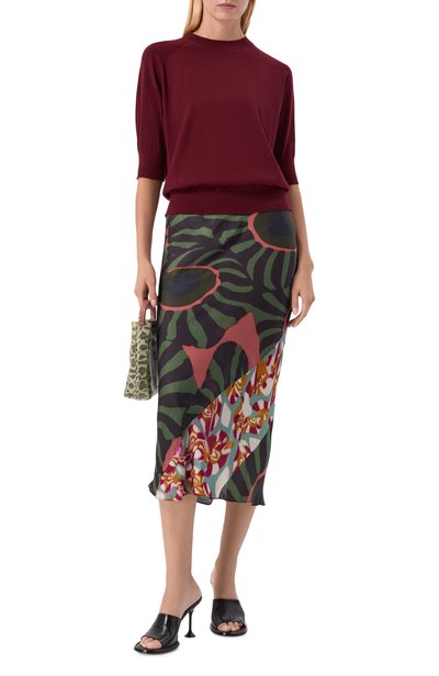 Шерстяной пуловер DRIES VAN NOTEN бордового цвета по цене 59950 руб., арт. 131204/4700, фото 2 Шерстяной пуловер DRIES VAN NOTEN, арт. 131204/4700, фото 2