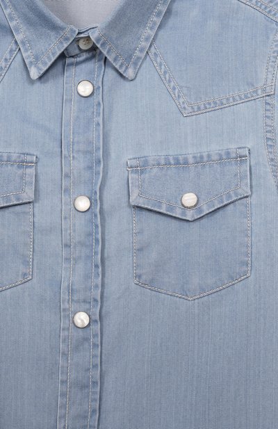 Джинсовая рубашка BRUNELLO CUCINELLI, арт. BR683C360B, фото 3